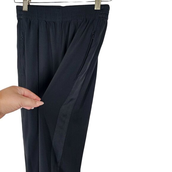 Theory Viewpine C Bergen Ankle Zip Pockets Black Pants Elastic Waist Size 0 - Picture 6 of 16